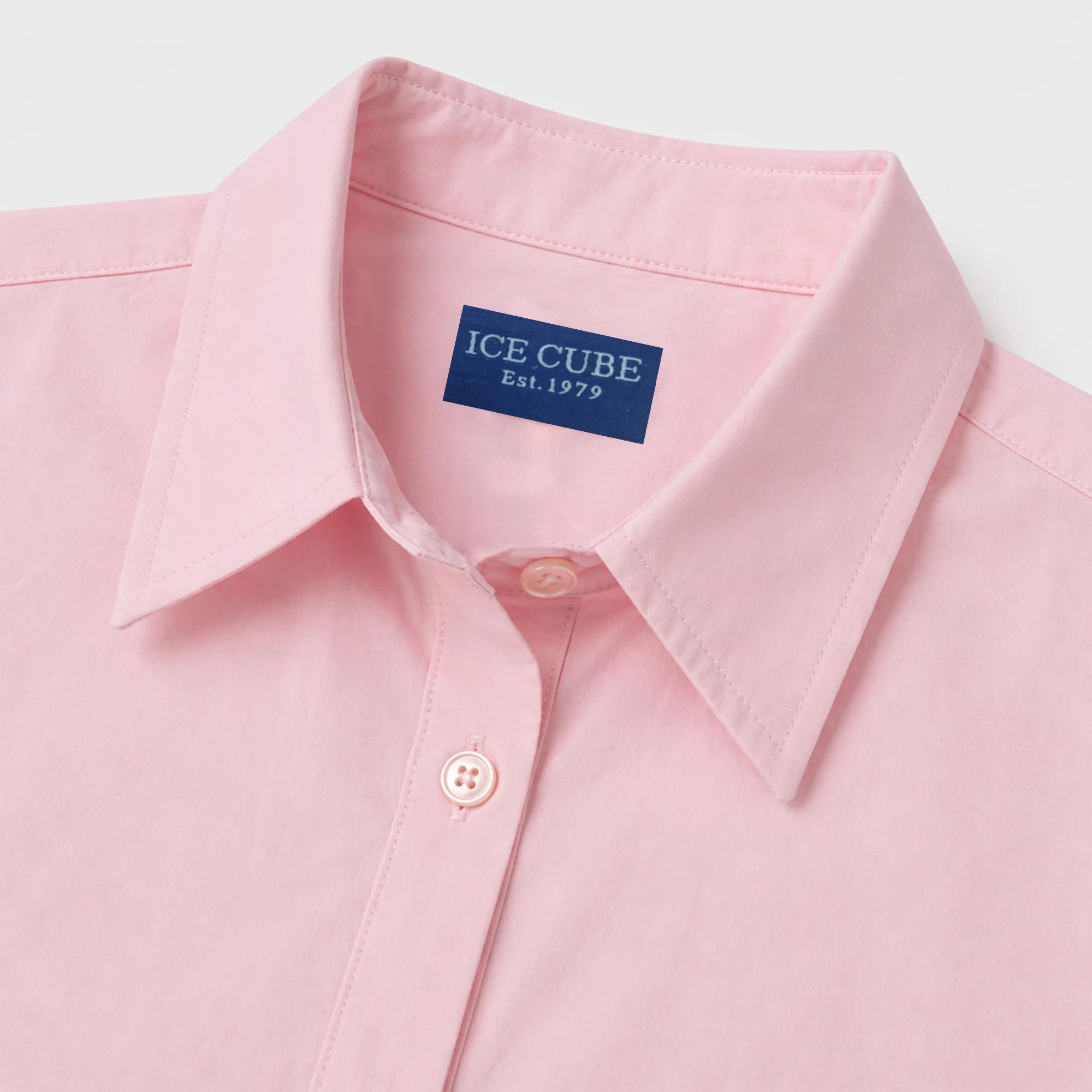 قميص نسائي كلاسيكي بأزرار من قماش البوبلين القطني media preview 2