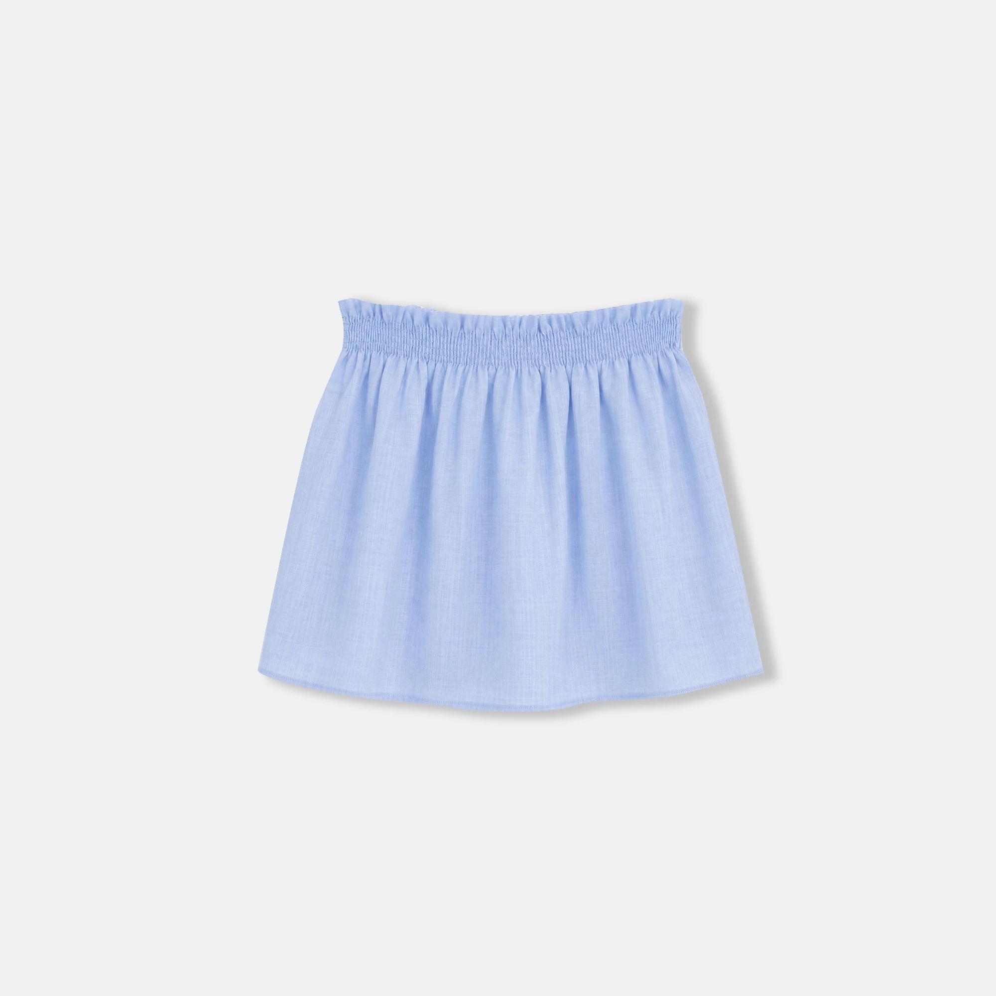 تنورة قطنية للبنات بخصر مطاطي مكشكش alternative product image