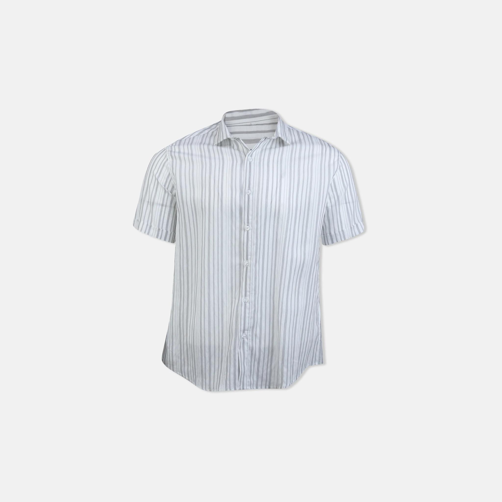 قميص رجالي قابل للتهوية بأزرار - بنمط خطوط عمودية product image
