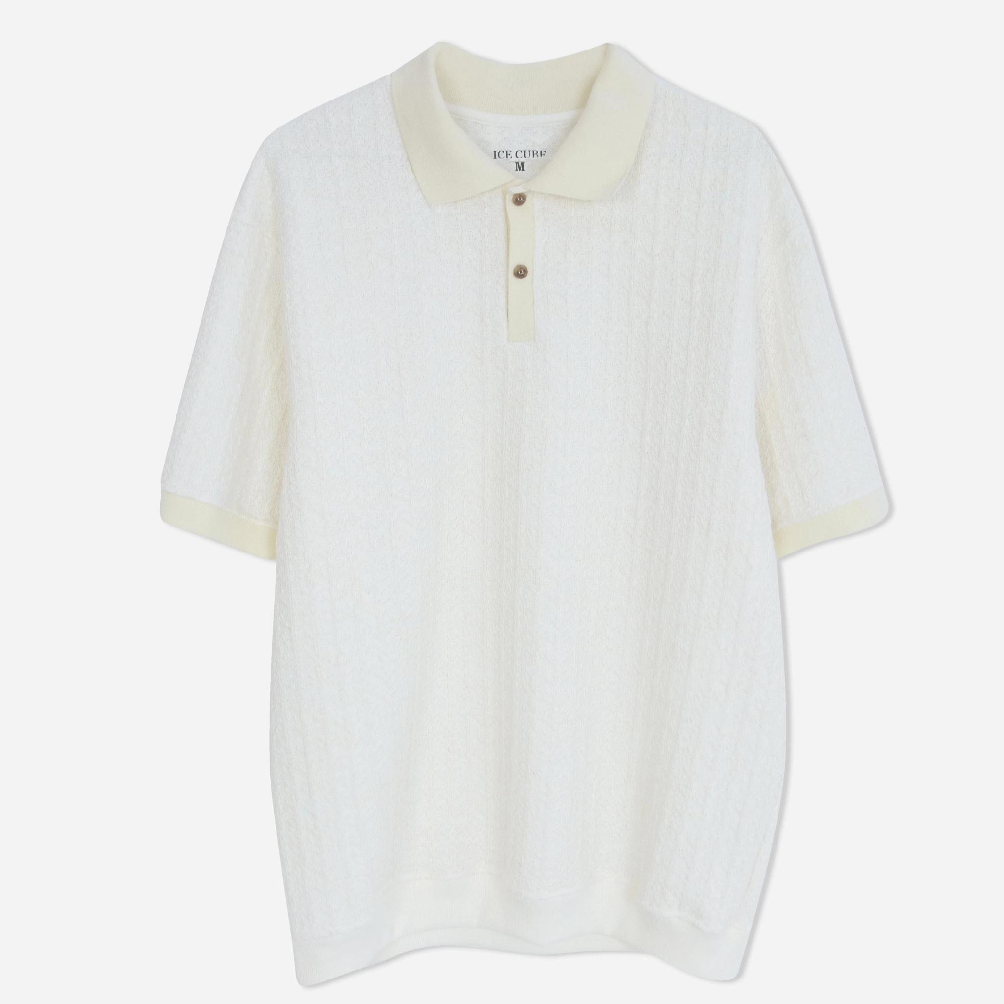 قميص بولو مريح منقوش للرجال. product image