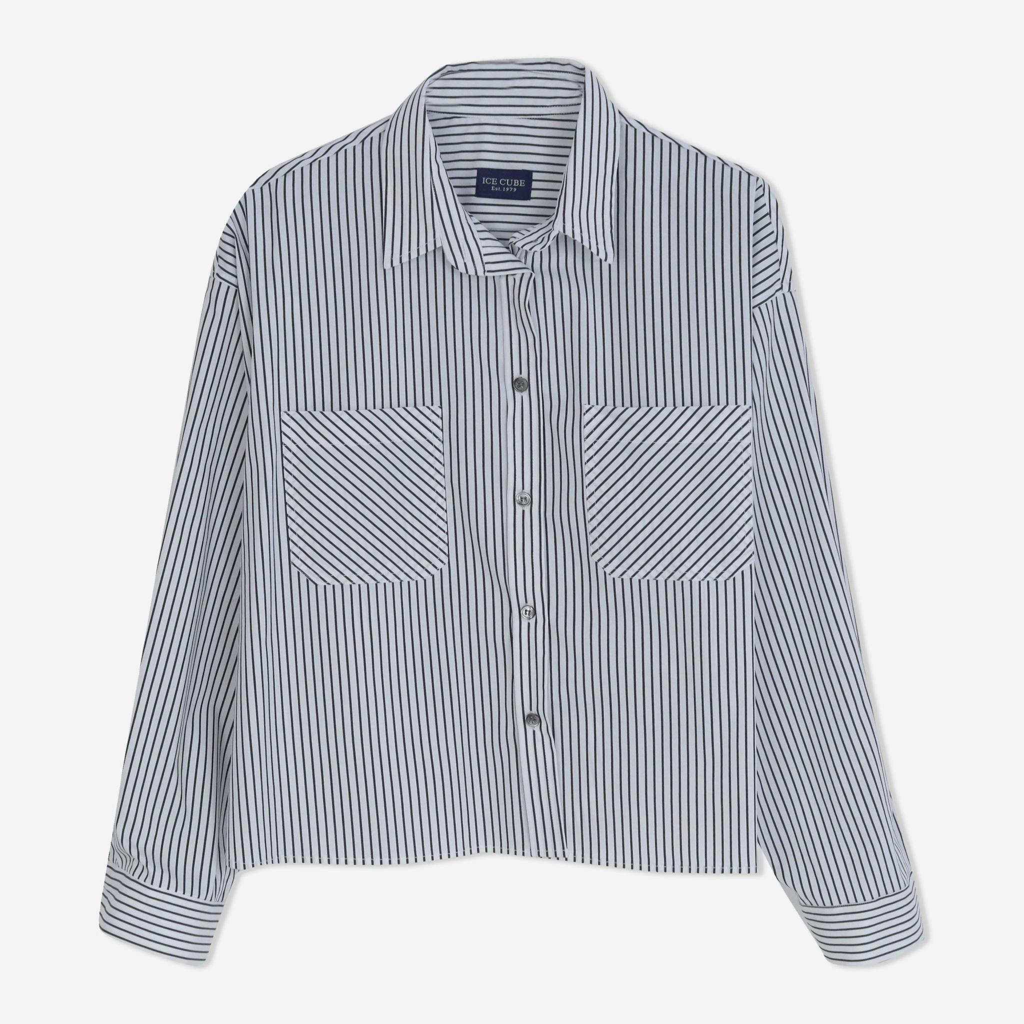قميص مخطط بأكمام طويلة للنساء product image
