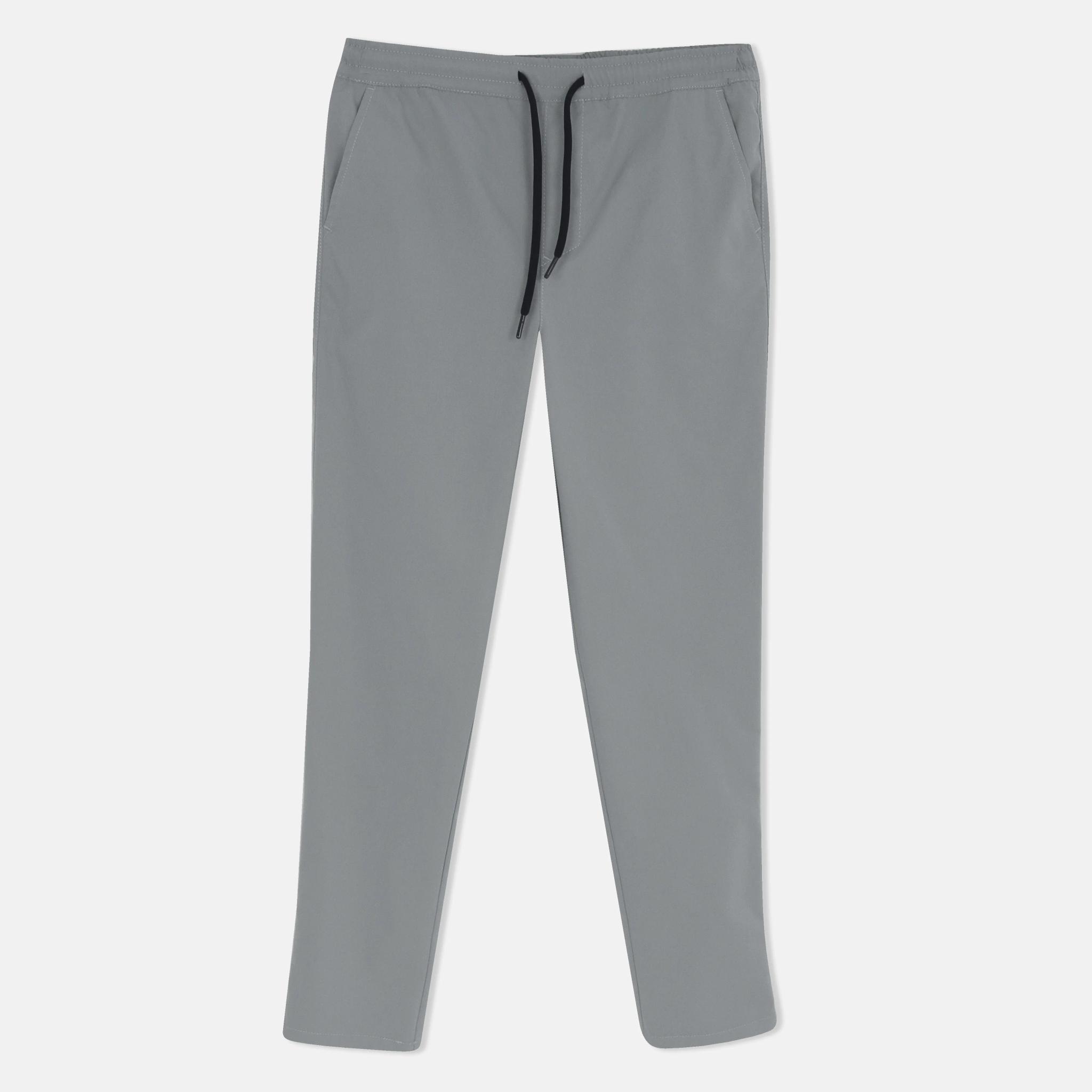 بنطال رياضي رجالي برباط - رمادي وأسود product image