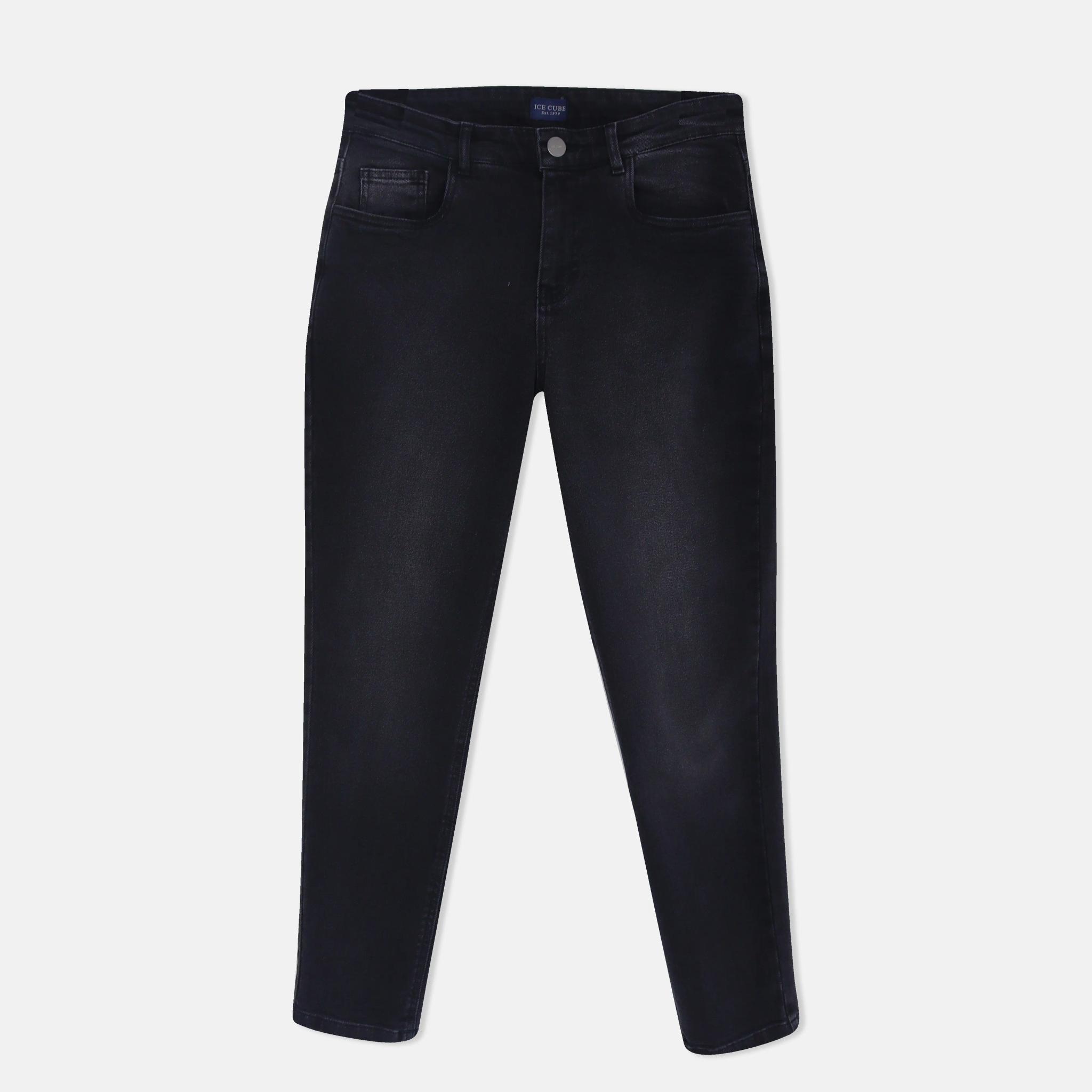 بنطلون جينز رجالي ضيق - أسود product image