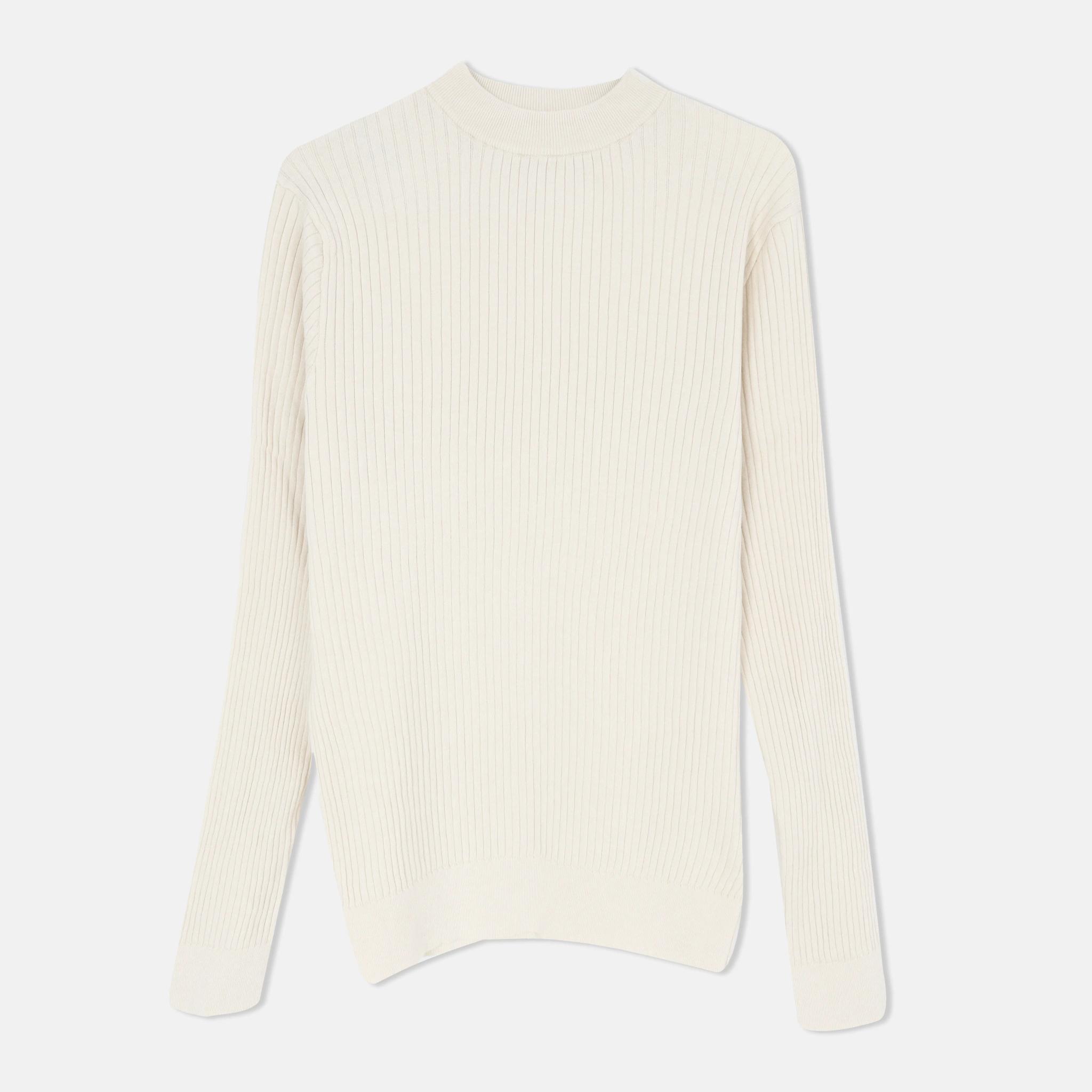 سويتر محبوك مضلع بياقة مستديرة product image