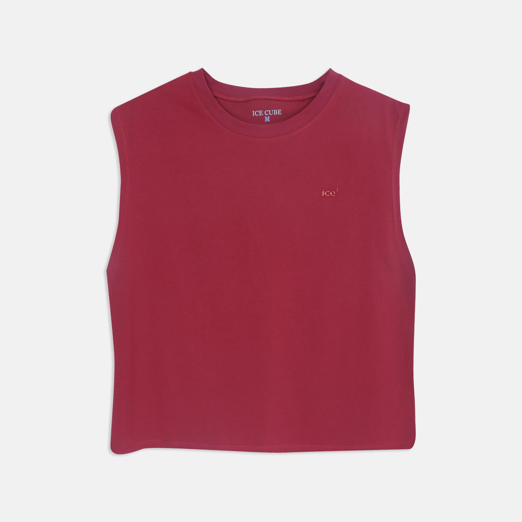 تي شيرت نسائي بدون أكمام بلون سادة product image