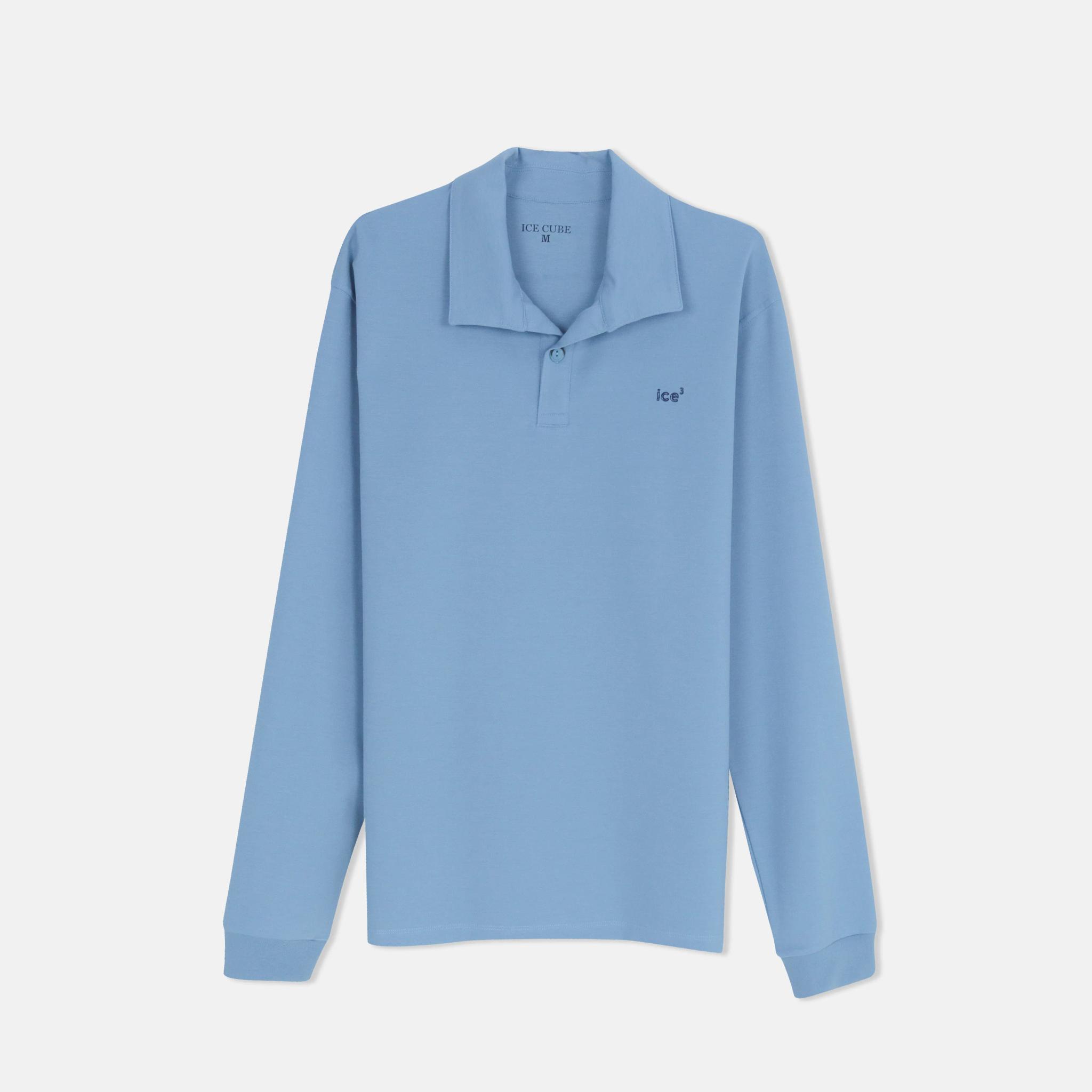 قميص بولو رجالي كاجوال محبوك بأكمام طويلة product image