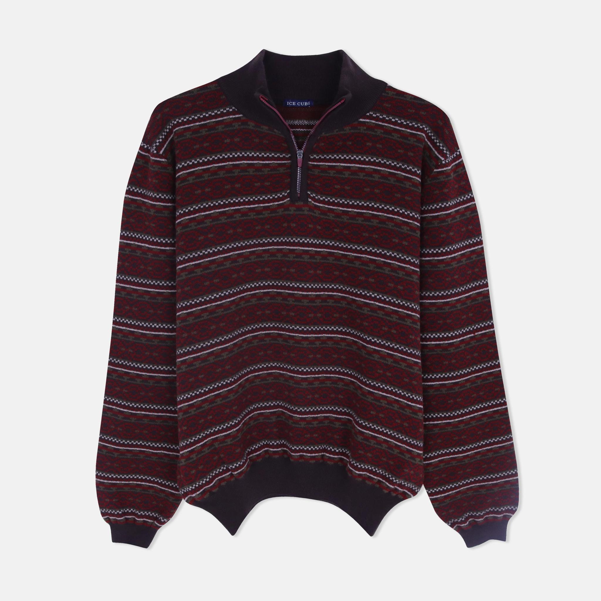 سويت شيرت رجالي بنقشة ربع سحاب product image