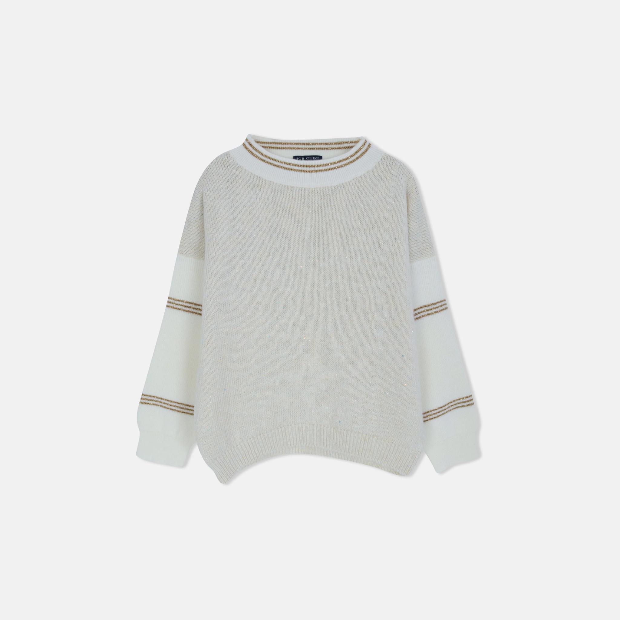 سترة قطنية مخططة بأكمام للبنات alternative product image