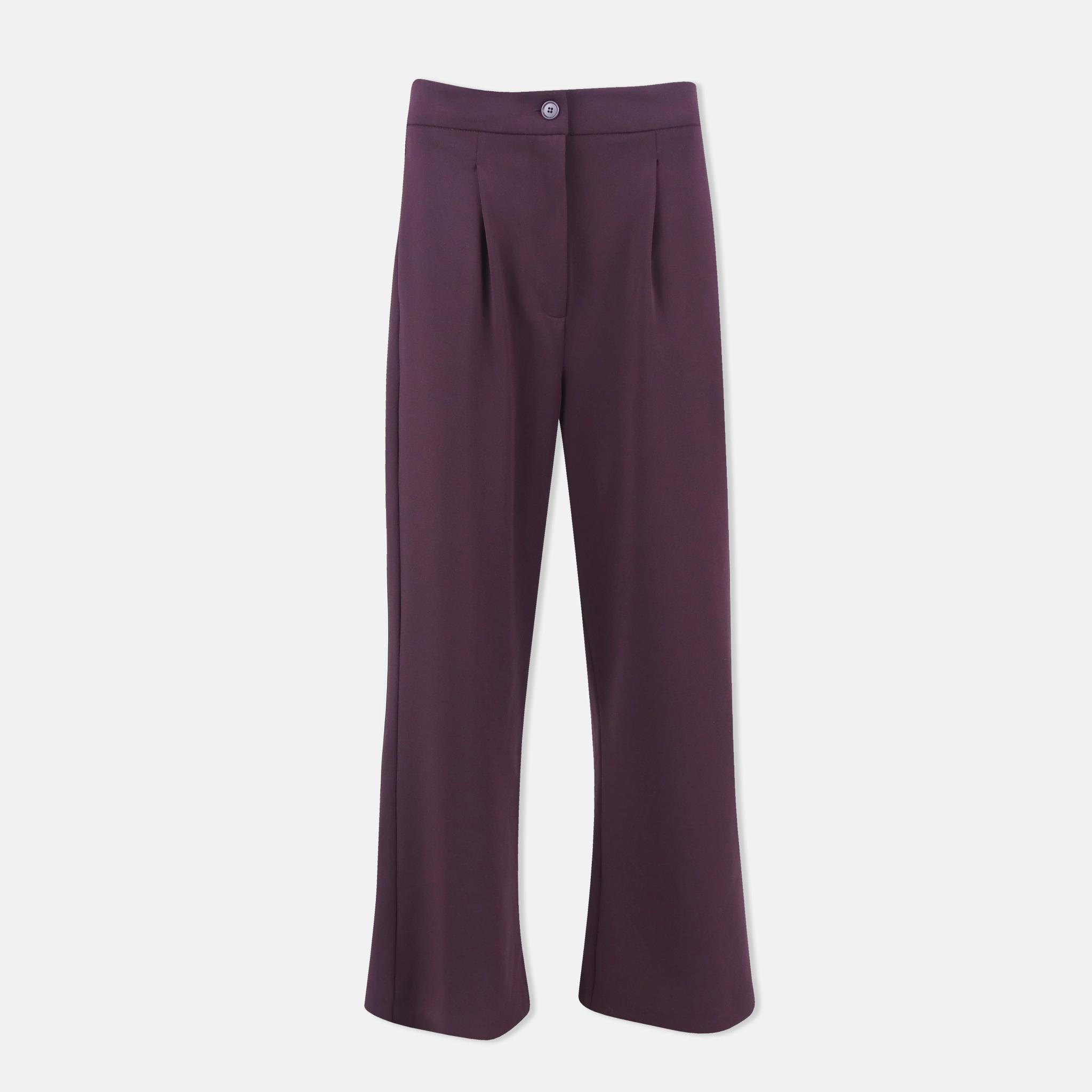 بنطلون رسمي واسع الساق مع طيات أمامية product image