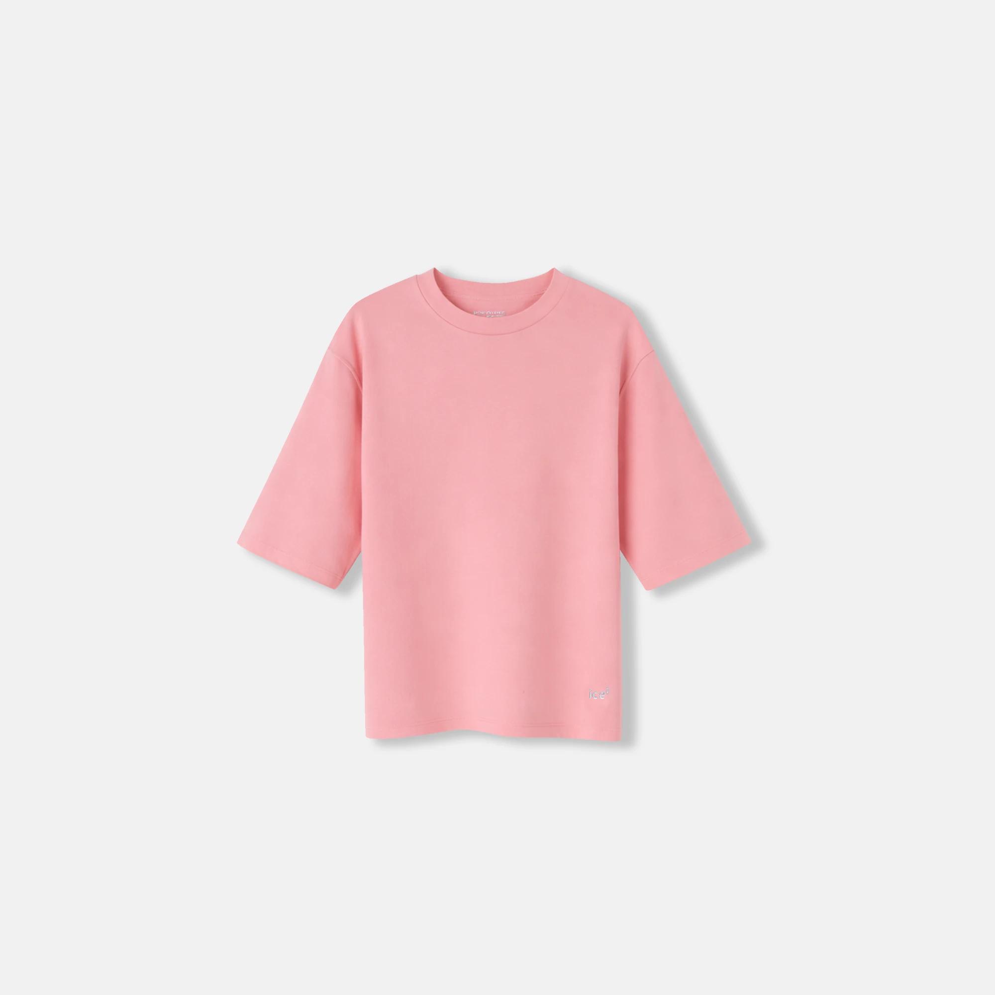 تيشيرت قطني نسائي بقصة مريحة وأكتاف منسدلة product image