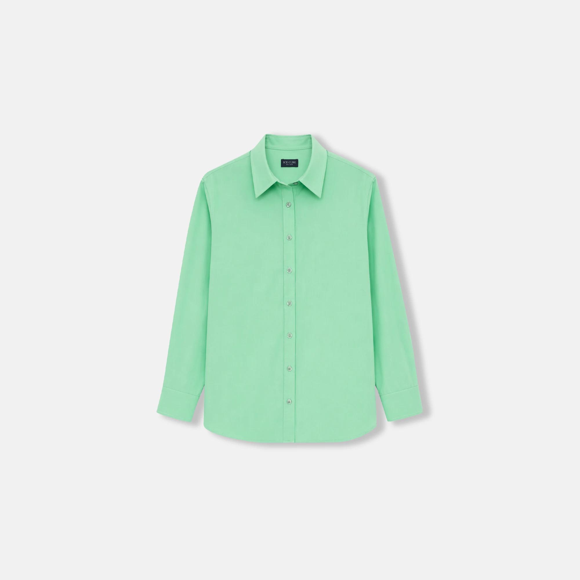 قميص نسائي بأكمام طويلة وأزرار أمامية - مزيج ناعم product image