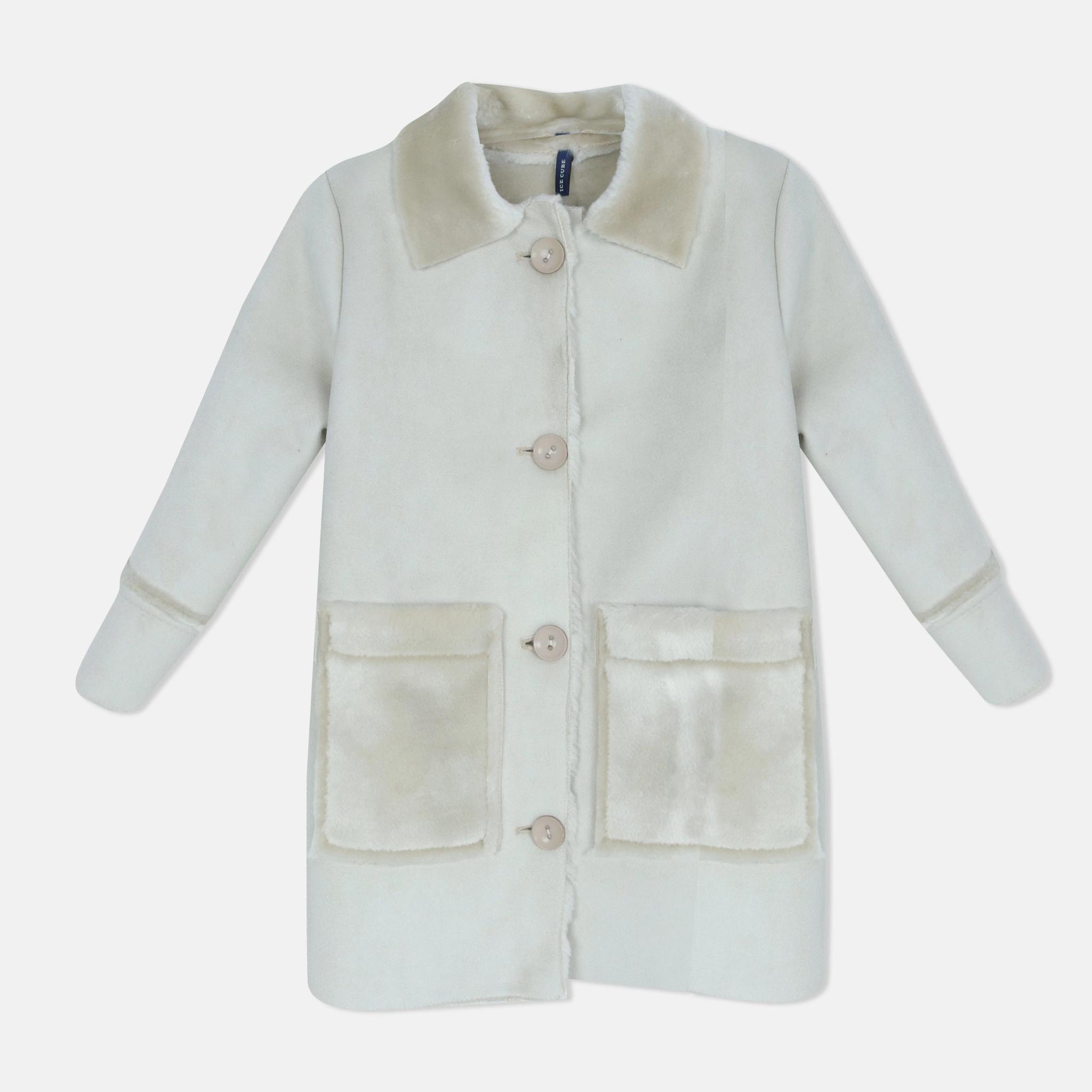 معطف فرو كلاسيكي للبنات alternative product image