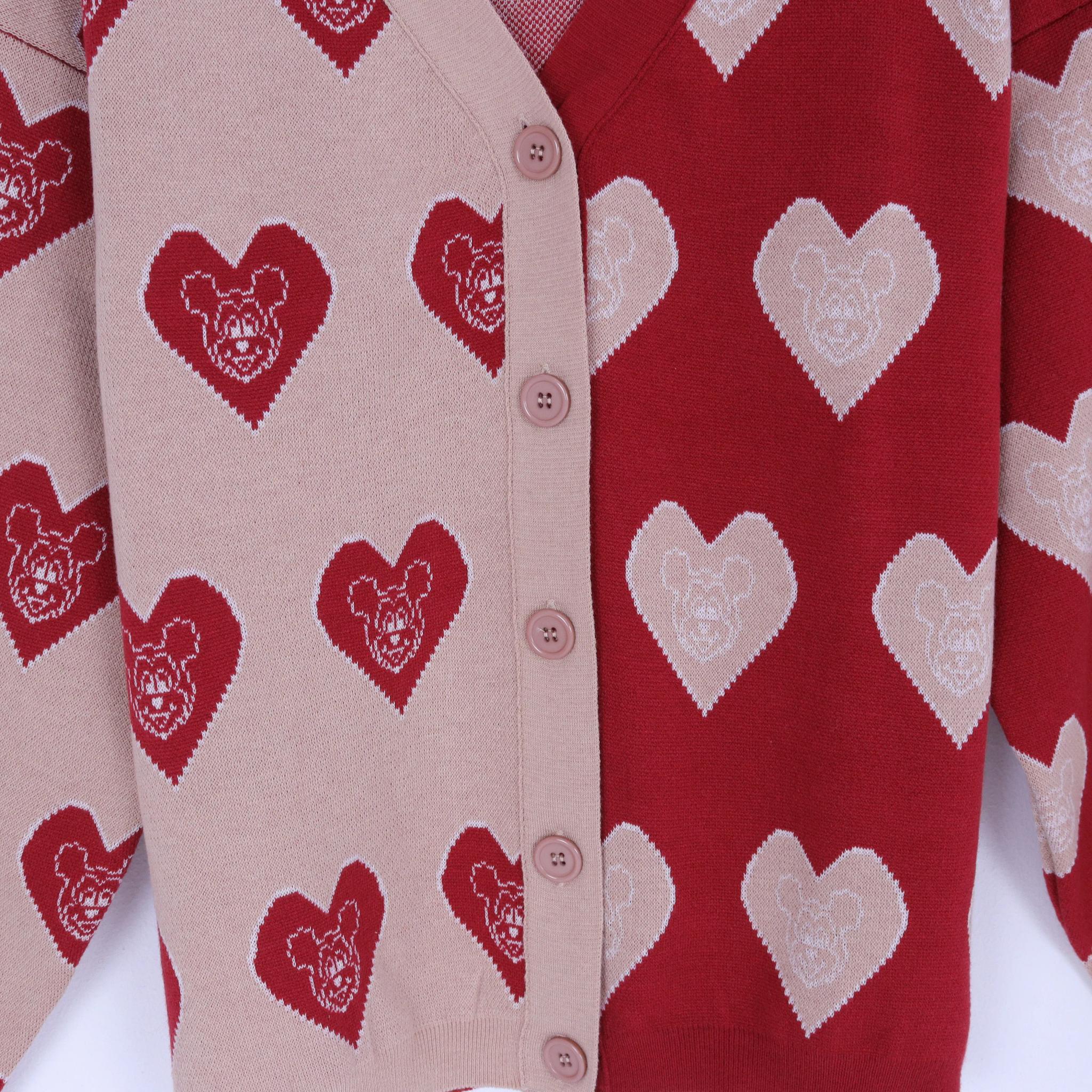 كارديجان نسائي محبوك بنقشة قلب media preview 3