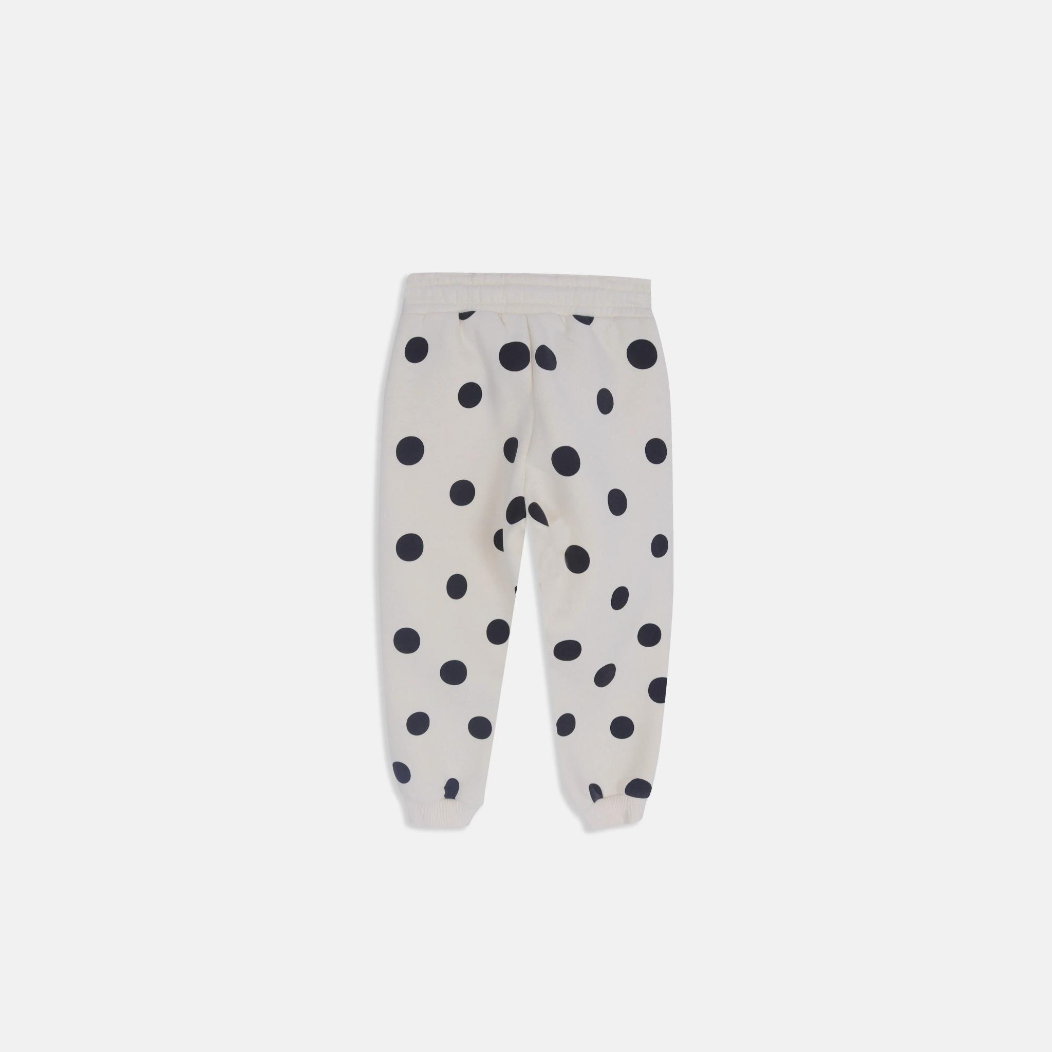 بنطال رياضي بنقشة نقاط بولكا للبنات media preview 3