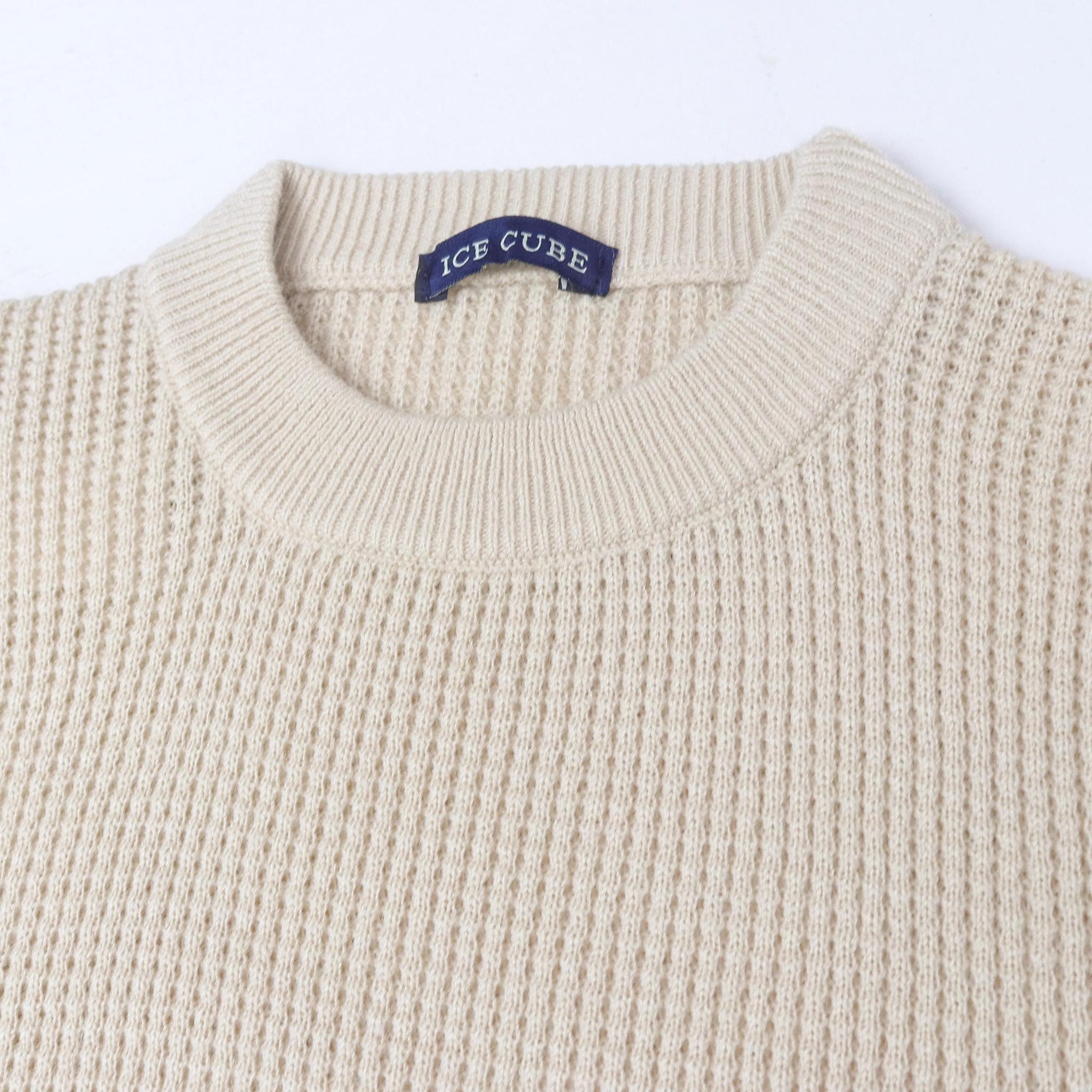 سترة محبوكة من مزيج الأكريليك والصوف للأولاد media preview 2