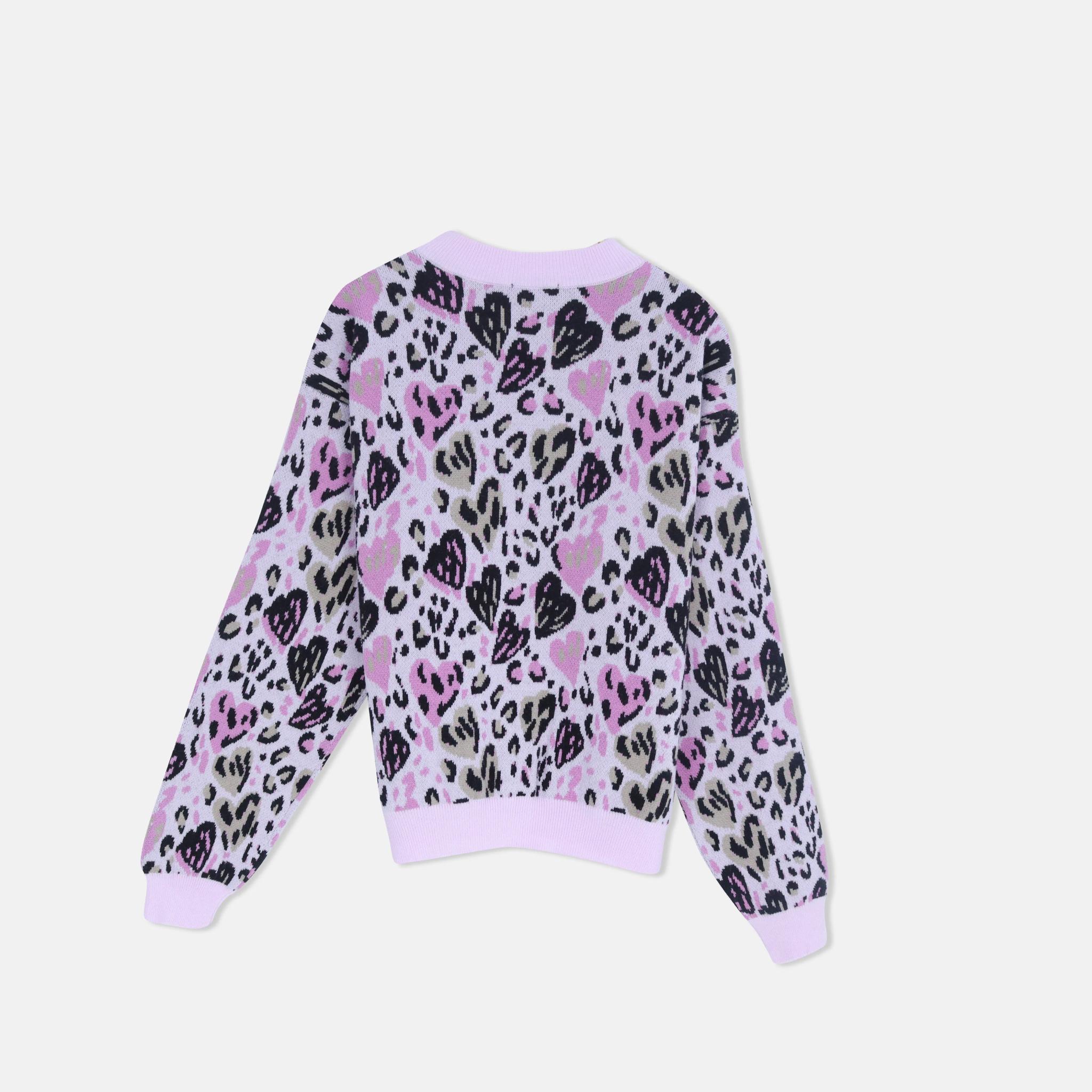 سترة قطنية مريحة للبنات - أكمام مخططة متباينة media preview 4