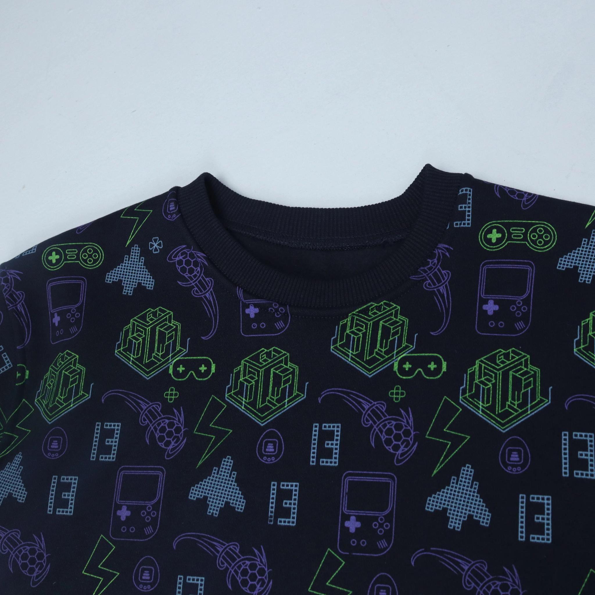سويت شيرت بطابع الألعاب للأولاد media preview 2