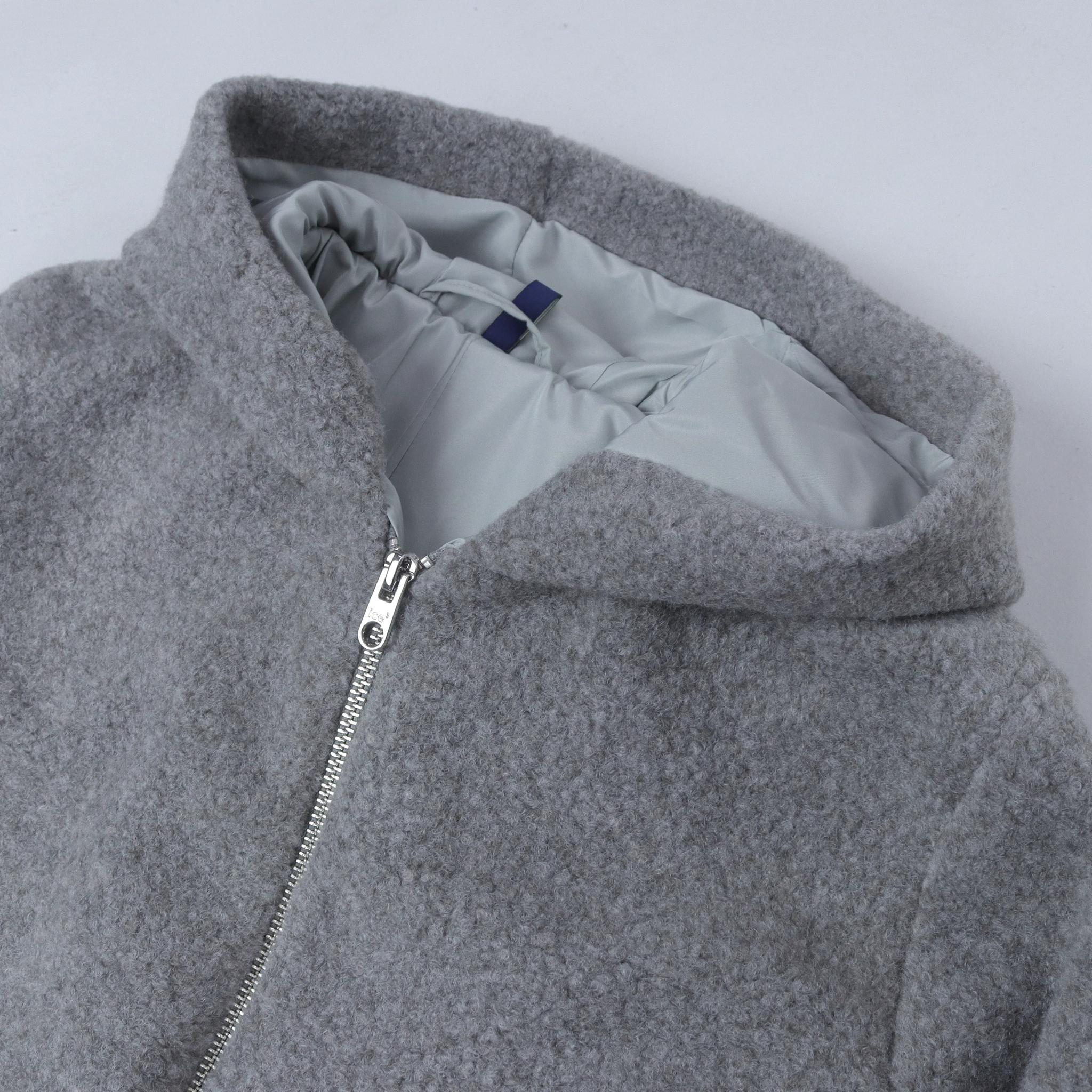 معطف بغطاء رأس وسحاب كامل للأطفال media preview 2