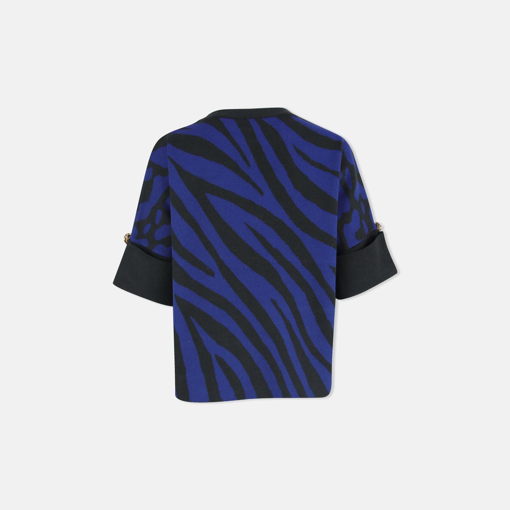 سترة نسائية محبوكة بنمط موجة media preview 4