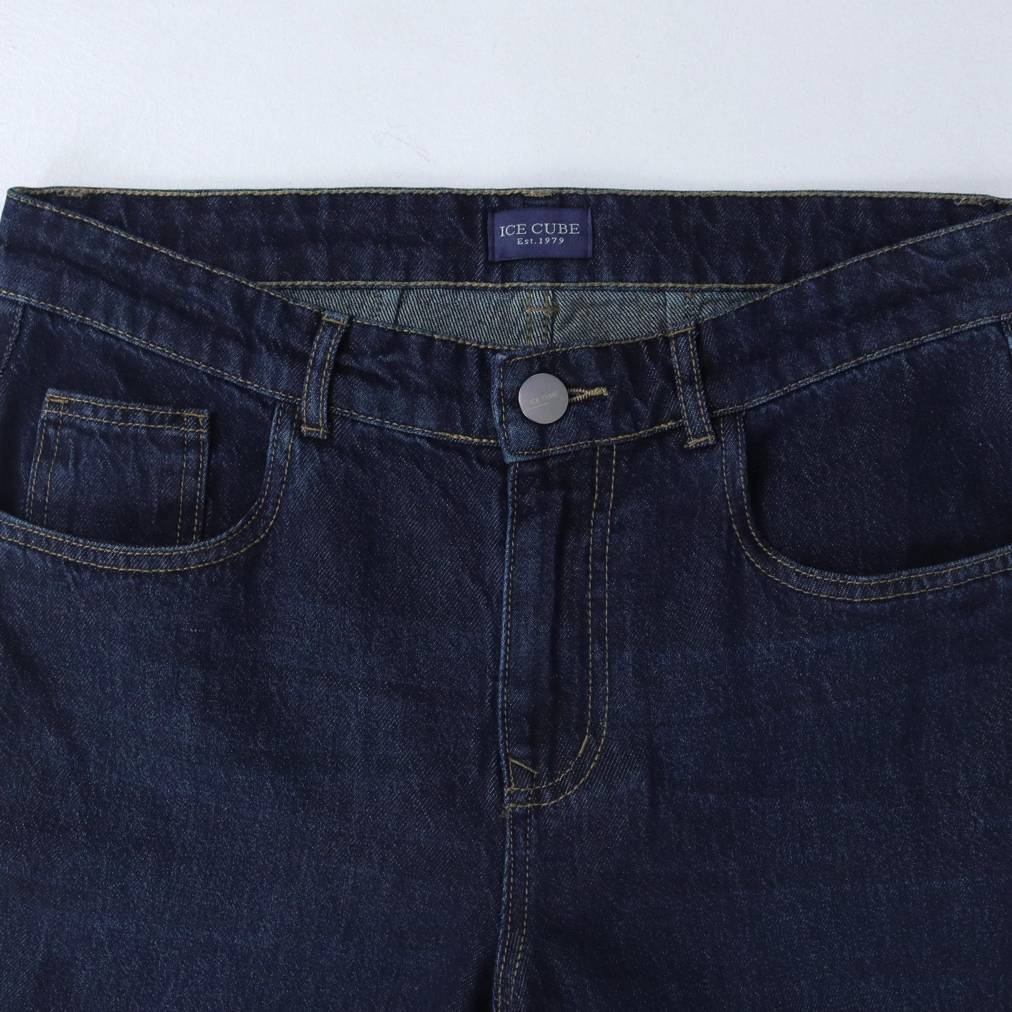 بنطلون جينز رجالي كلاسيكي بقصة مستقيمة media preview 2