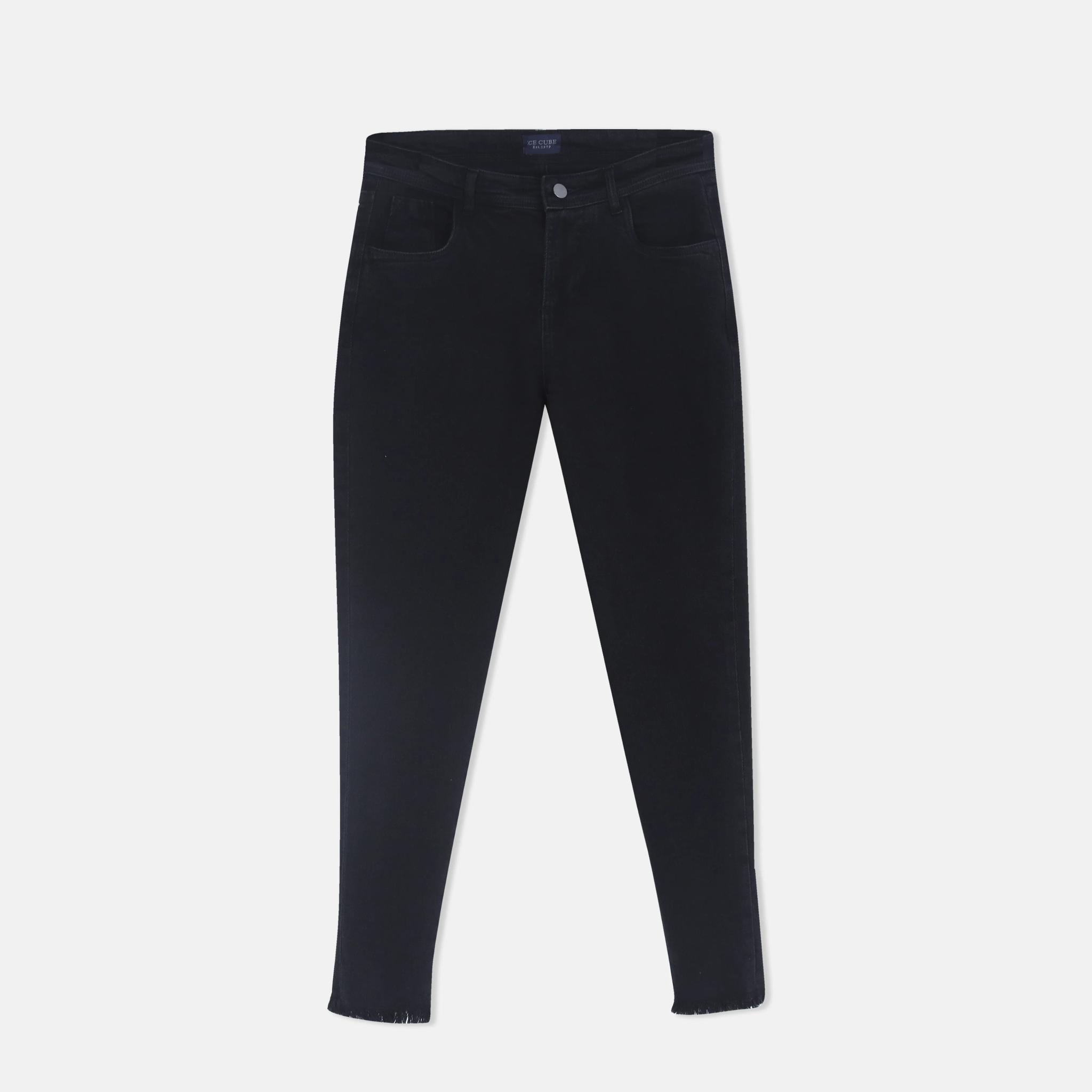 بنطال جينز عالي الخصر بطول الكاحل product image