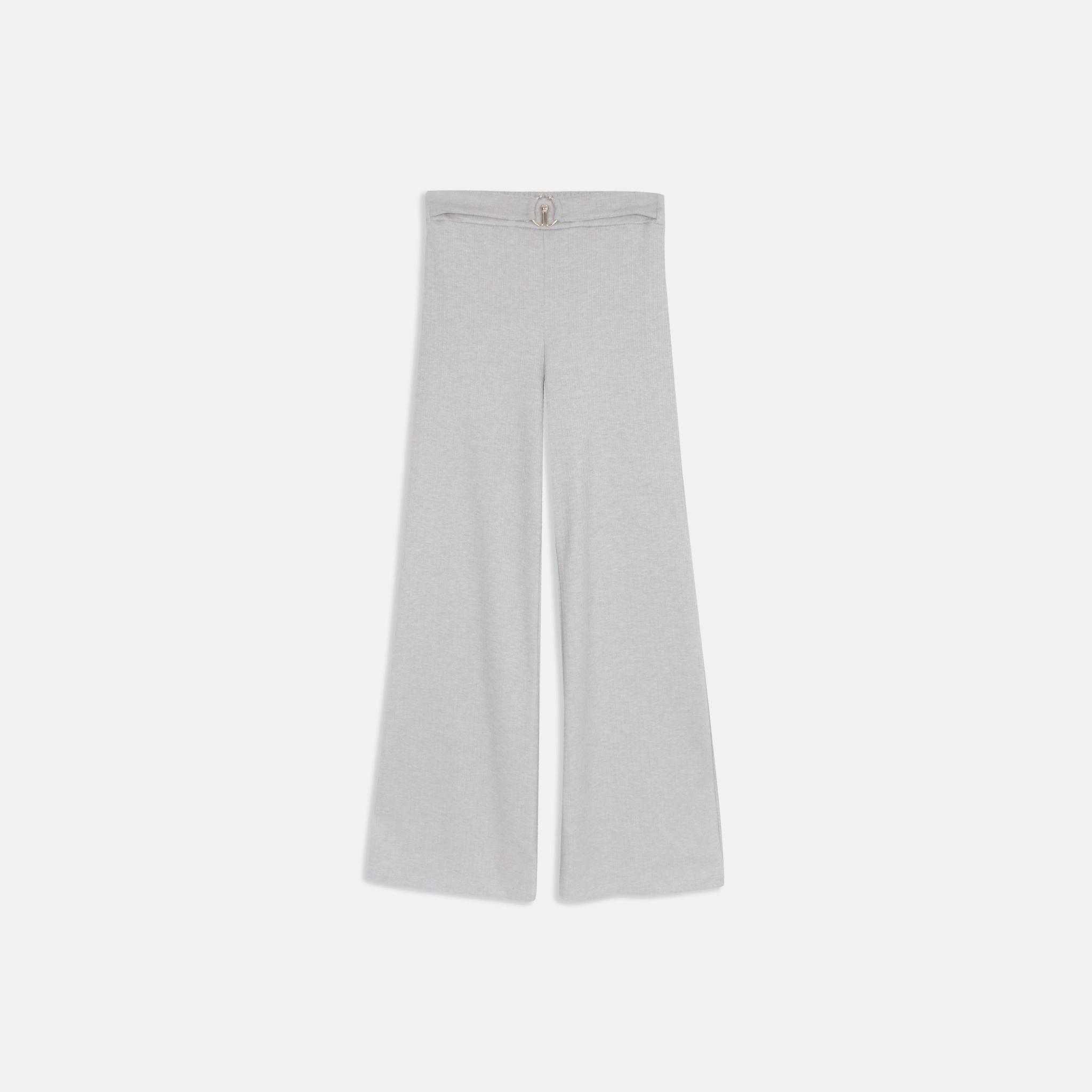 بنطلون محبوك واسع بخصر مرتفع product image