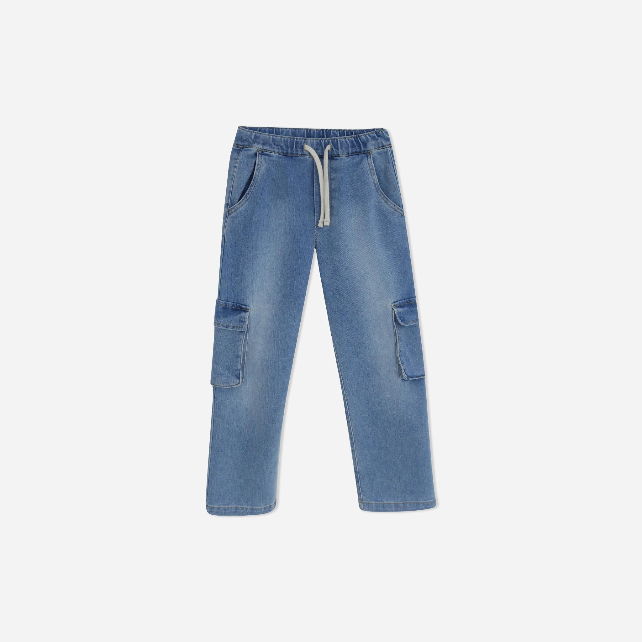 بنطلون جينز كارغو من مزيج القطن للأولاد product image